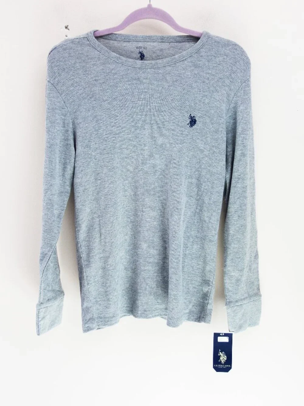 U.S. Polo Assn. Men's Solid color Grey Longsleeve Shirt Size (M) NWT! - Picture 1 of 6